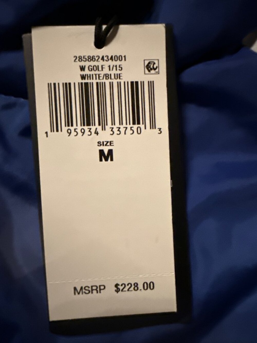 Ralph Lauren RLX women’s golf jacket in white and blue, size medium, brand new w - Picture 2 of 3